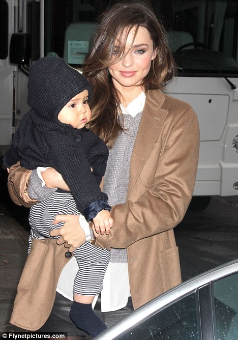 Stylish Miranda Kerr and baby Flynn