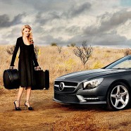 Lara Stone models for Mercedes Benz