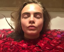 Cara Delevingne Takes a Bath in a Glamorous, Rose Petal-Filled Tub